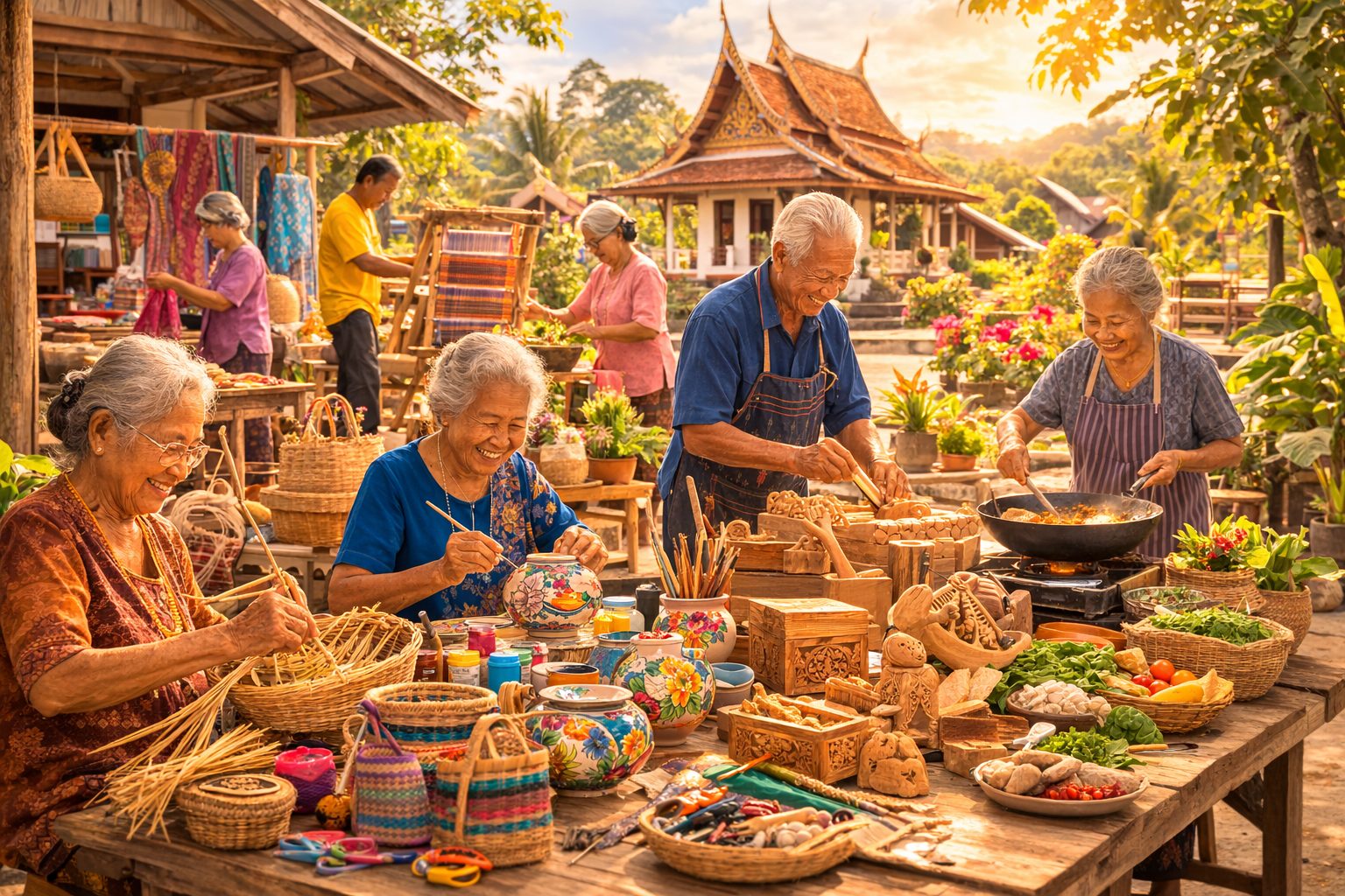 กิจกรรมที่ 2 ยกระดับอาชีพให้ผู้สูงอายุเพื่อส่งเสริมคุณภาพชีวิตของตำบลท่าศาลา อำเภอท่าศาลา  จังหวัดนครศรีธรรมราช