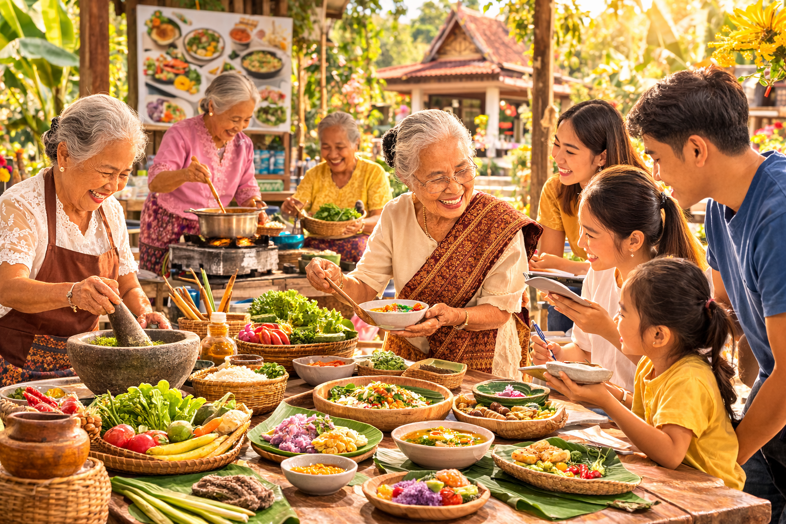 กิจกรรมที่ 4 ส่งเสริมและเผยแพร่ภูมิปัญญาด้านอาหารพื้นถิ่นเพื่อส่งเสริมสุขภาวะของผู้สูงวัย