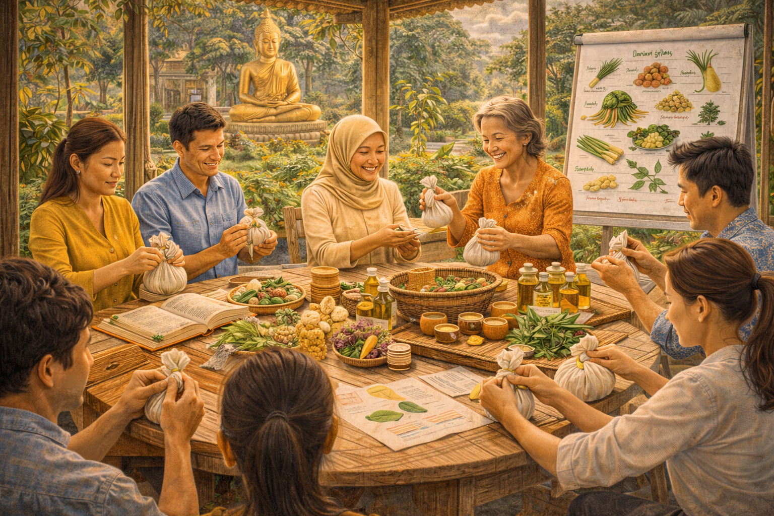 กิจกรรมที่ 3 อบรมหลักสูตรระยะสั้น (การทำลูกประคบ)