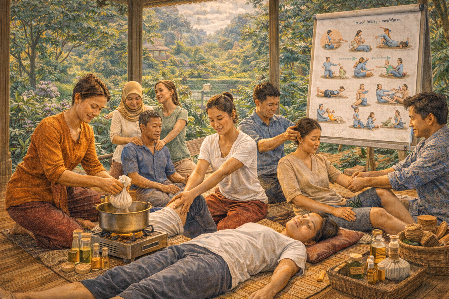 กิจกรรมที่ 6 อบรมหลักสูตรระยะสั้น (การนวดแผนไทย)