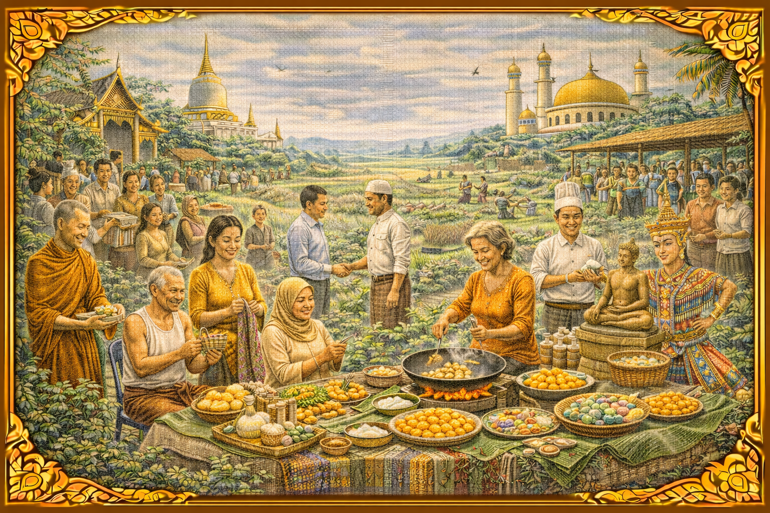 กิจกรรมที่ 1 การพัฒนาคุณภาพชีวิตชุมชนพหุวัฒธรรม พื้นที่นาพุทธภูมิ